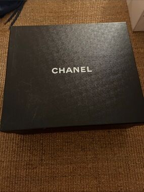 CHANEL Black Box with White Logo